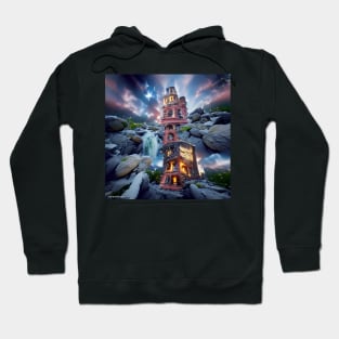 TOWER BETWEEN WORLDS ORIGINAL DIGITAL AI GENERATED ART Hoodie